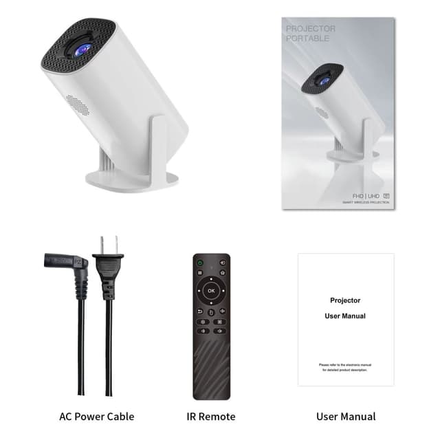 4K-projektor Dual WiFi Bluetooth HD Video LED-projektor til hjemmebiograf