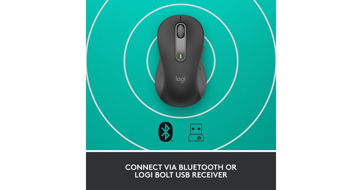 LogitechSignature M650 Large Left-handed Full-Size Draadloze Muis  (Grafiet)