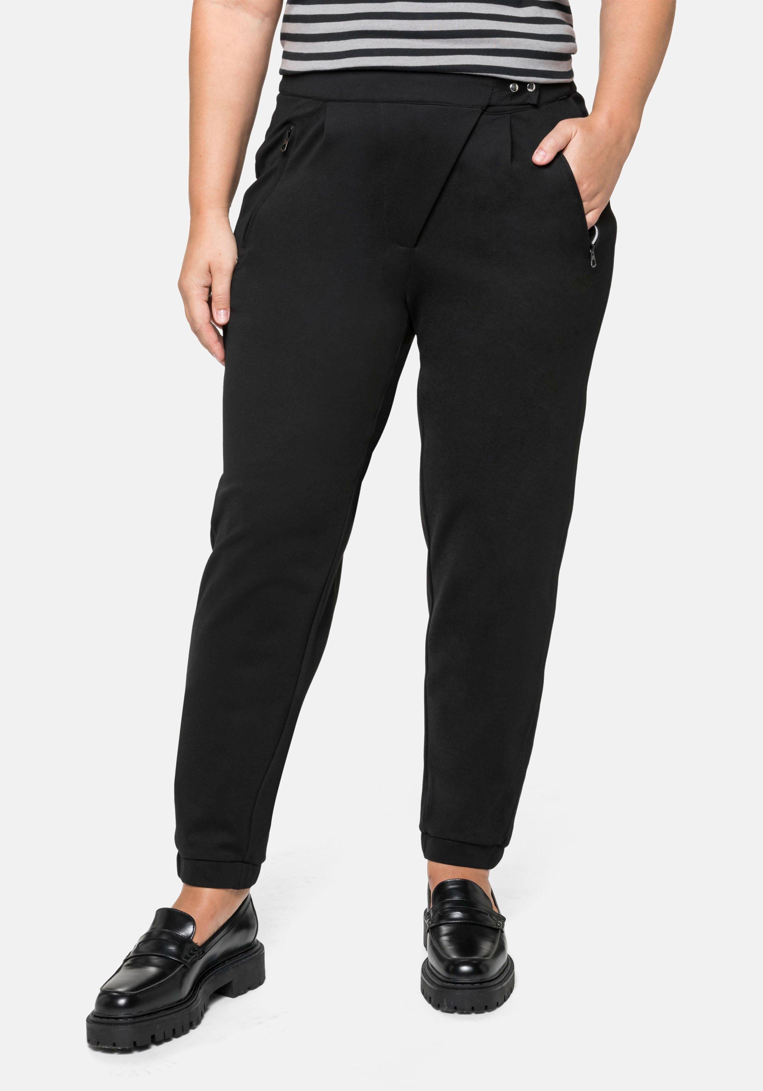 Joggpants mit Gummibund und Druckknöpfen