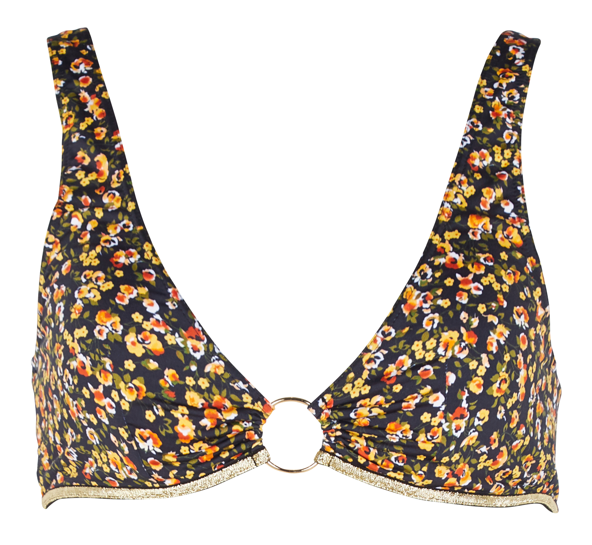 CLAUDETTE - Haut de maillot de bain imprimé| Noir