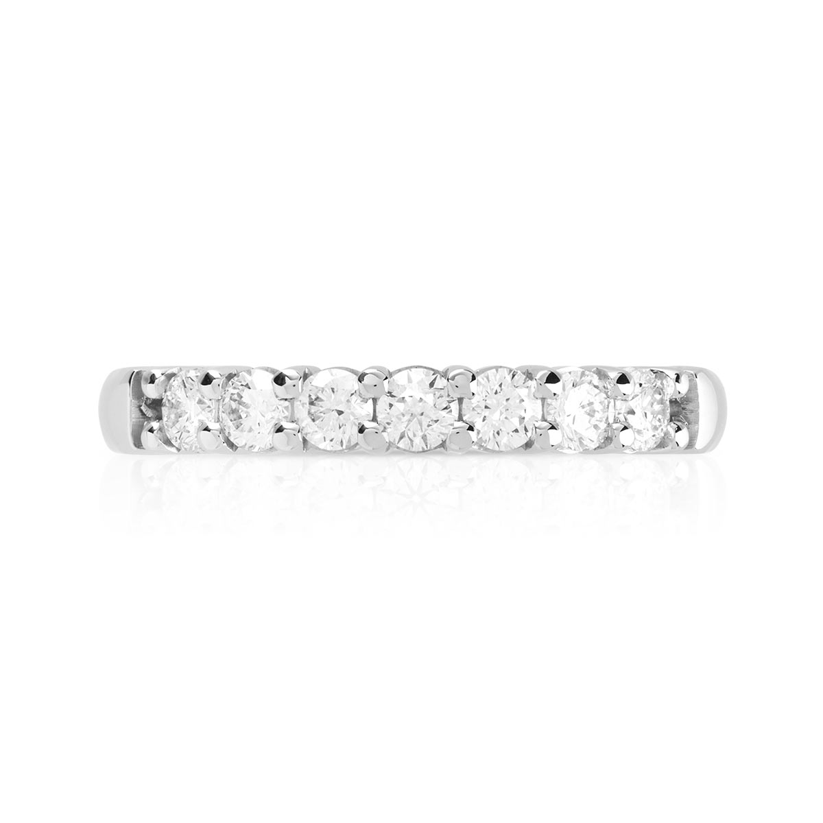 Alliance platine 950 demi-tour diamants 2,9 mm