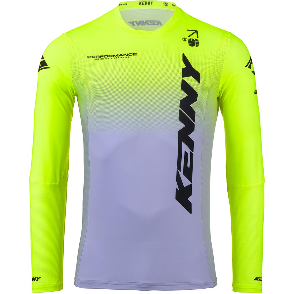 Kenny - Maillot Performance Gradient Gris / Jaune fluo / Noir