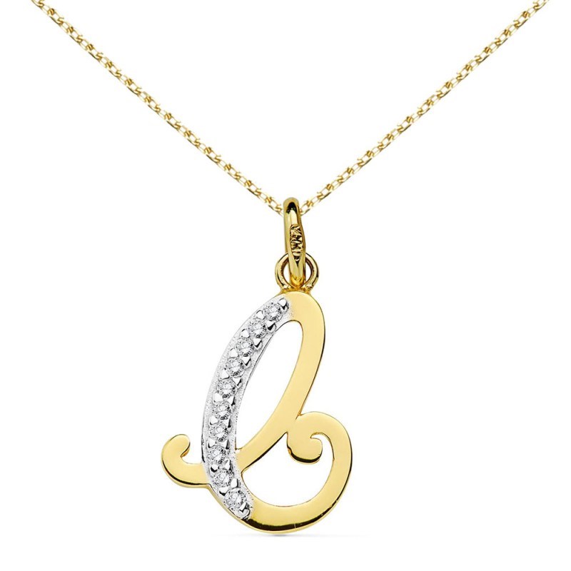 Collier - Pendentif Initiale Lettre 