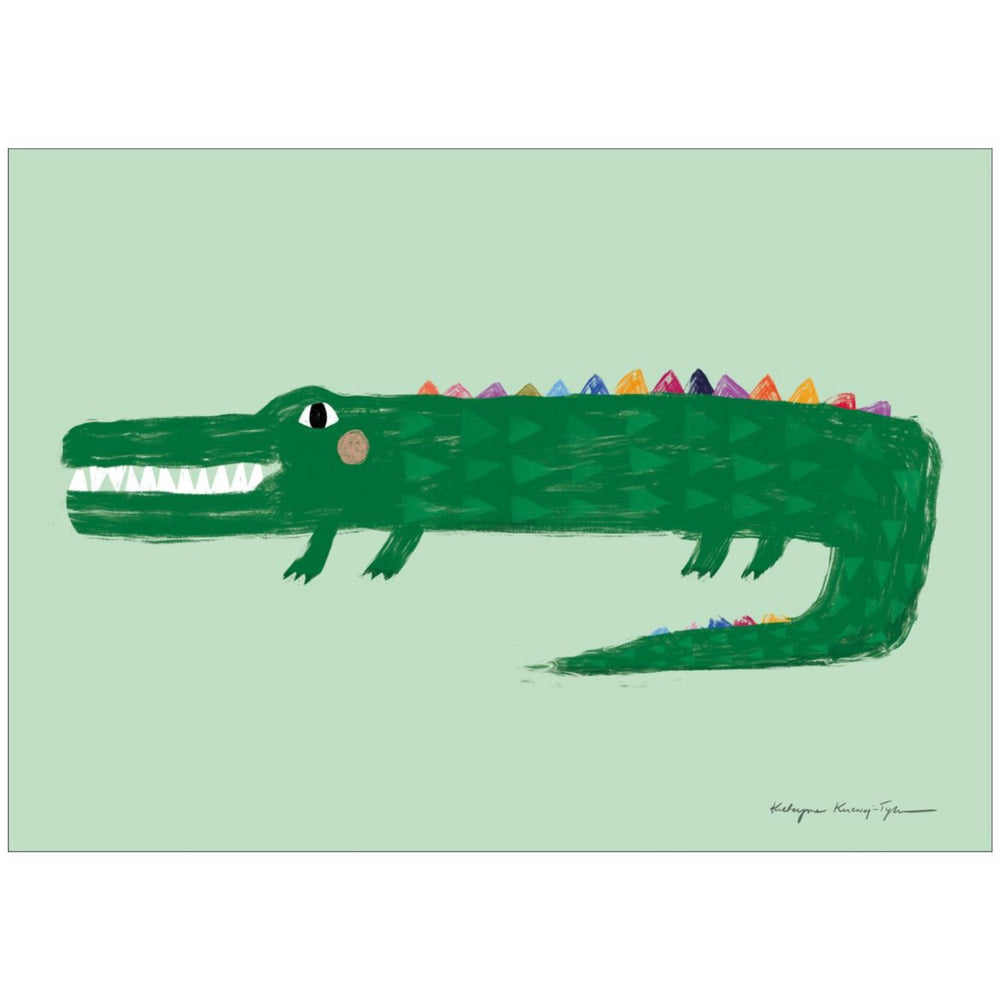 Køb Poster & Frame Wild Apple - Crocodile