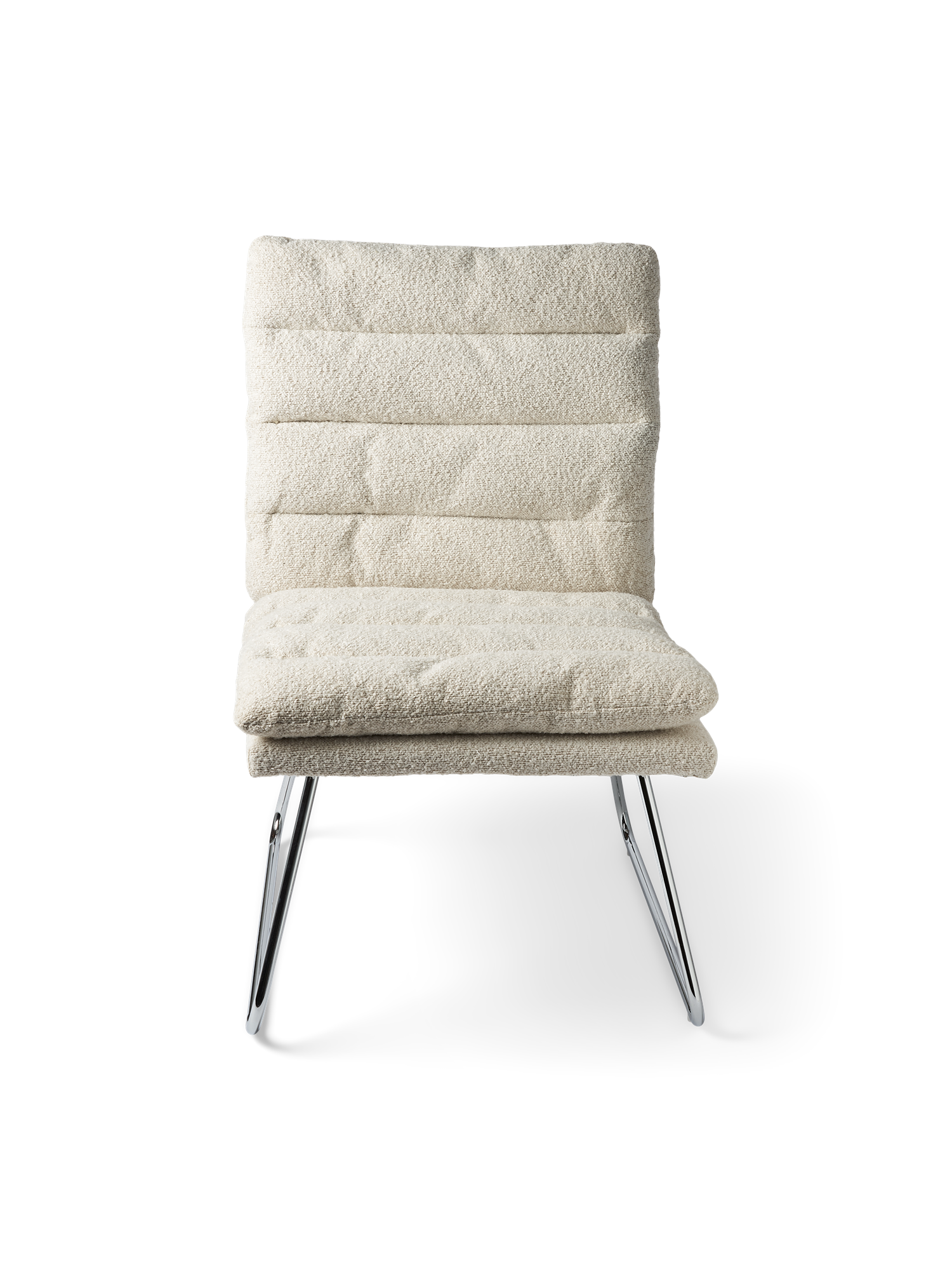 Loungestol i boucléstof | 55 x 61,4 x 53,9 cm. | Off White