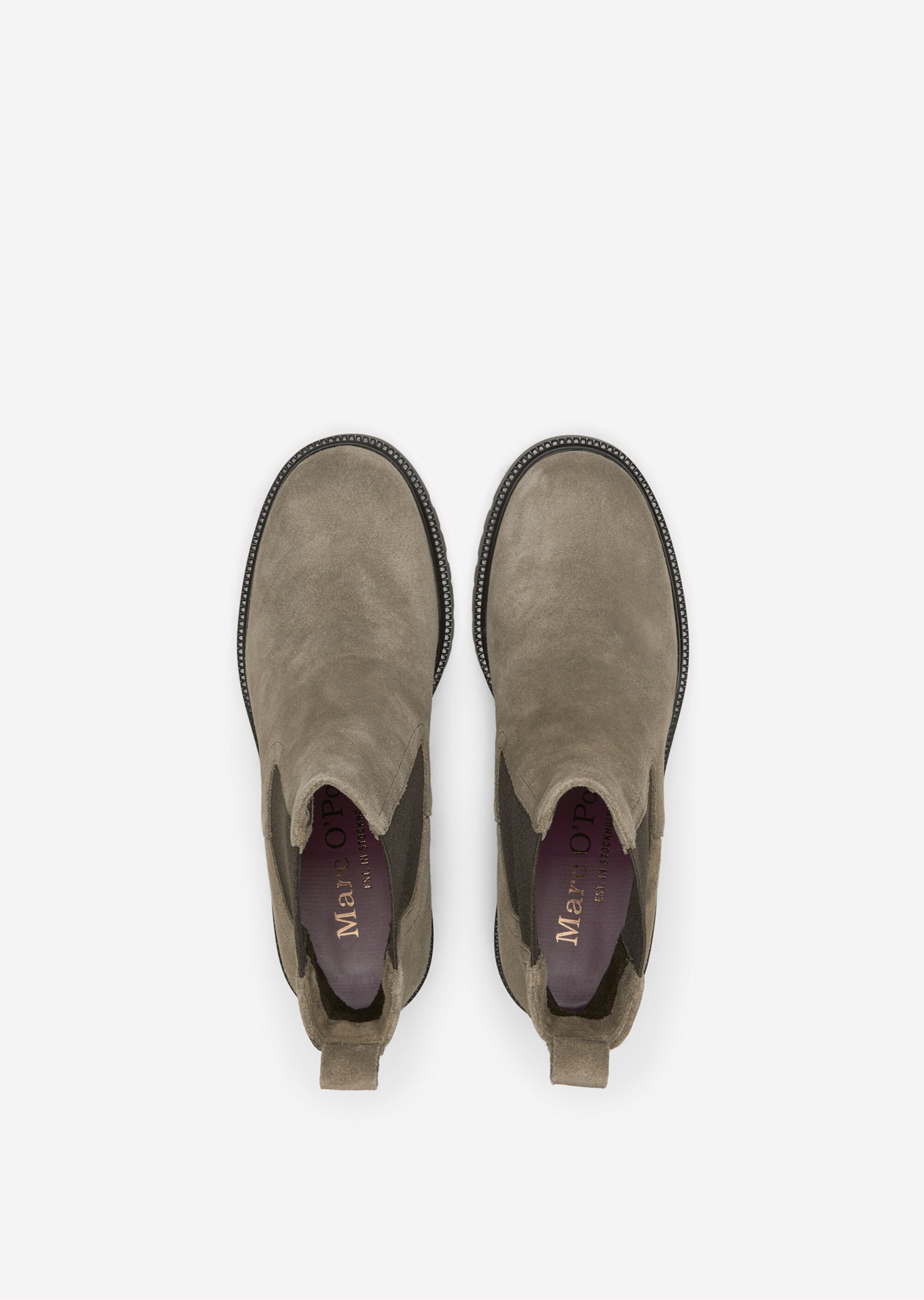 Chelsea-Boot aus Velours-Rindleder