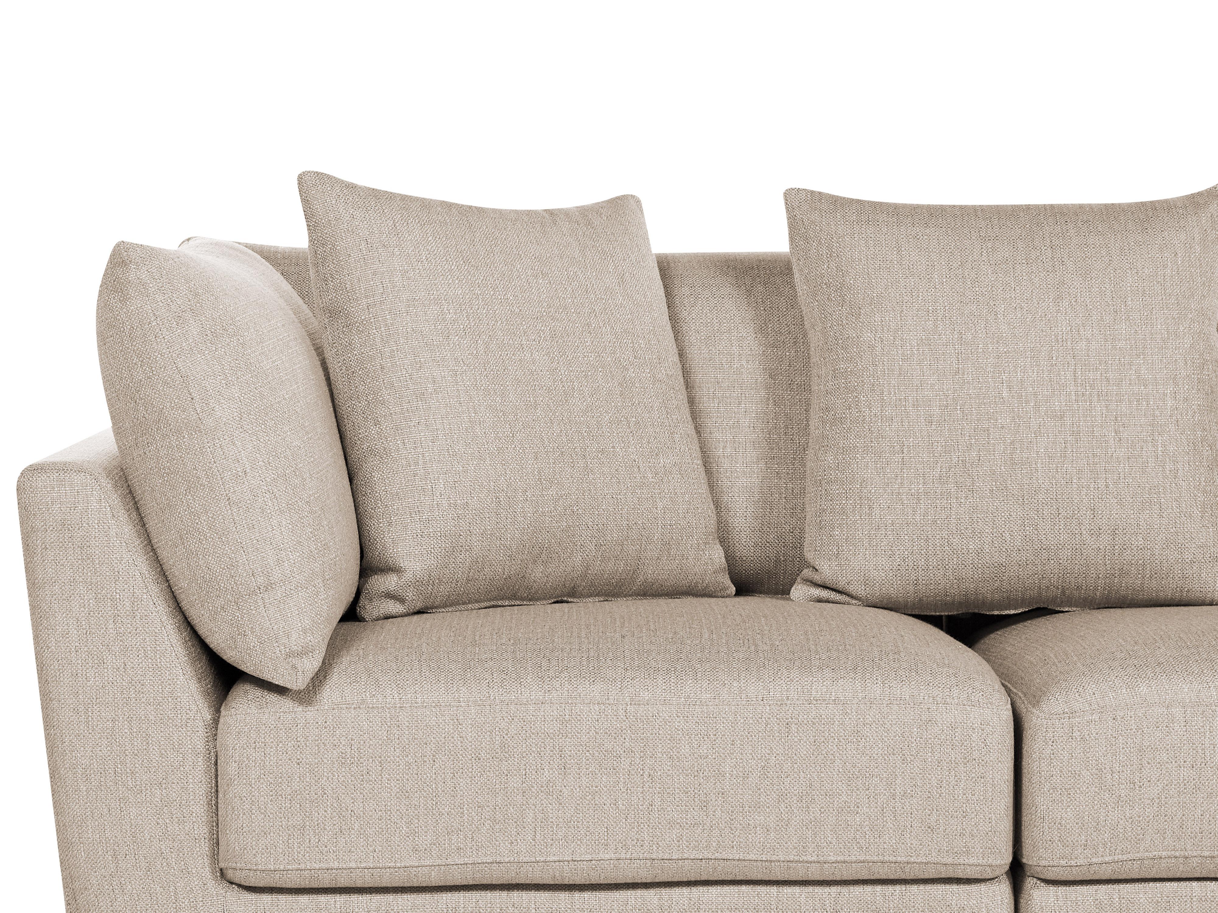 Bank 3-zits SIGTUNA Stof Beige met ottomaan