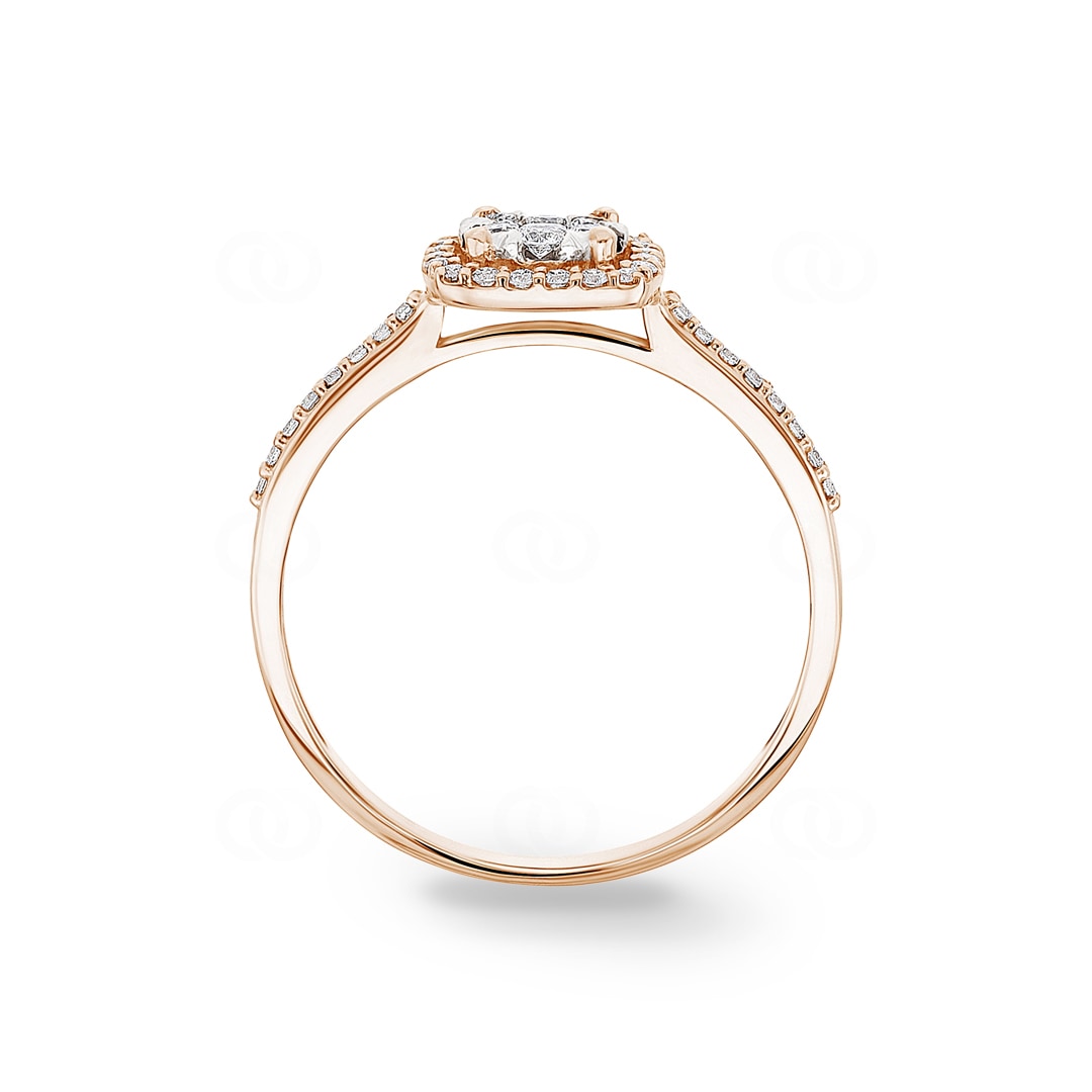 0.30 Karat Diamantring 750/18 K Roségold