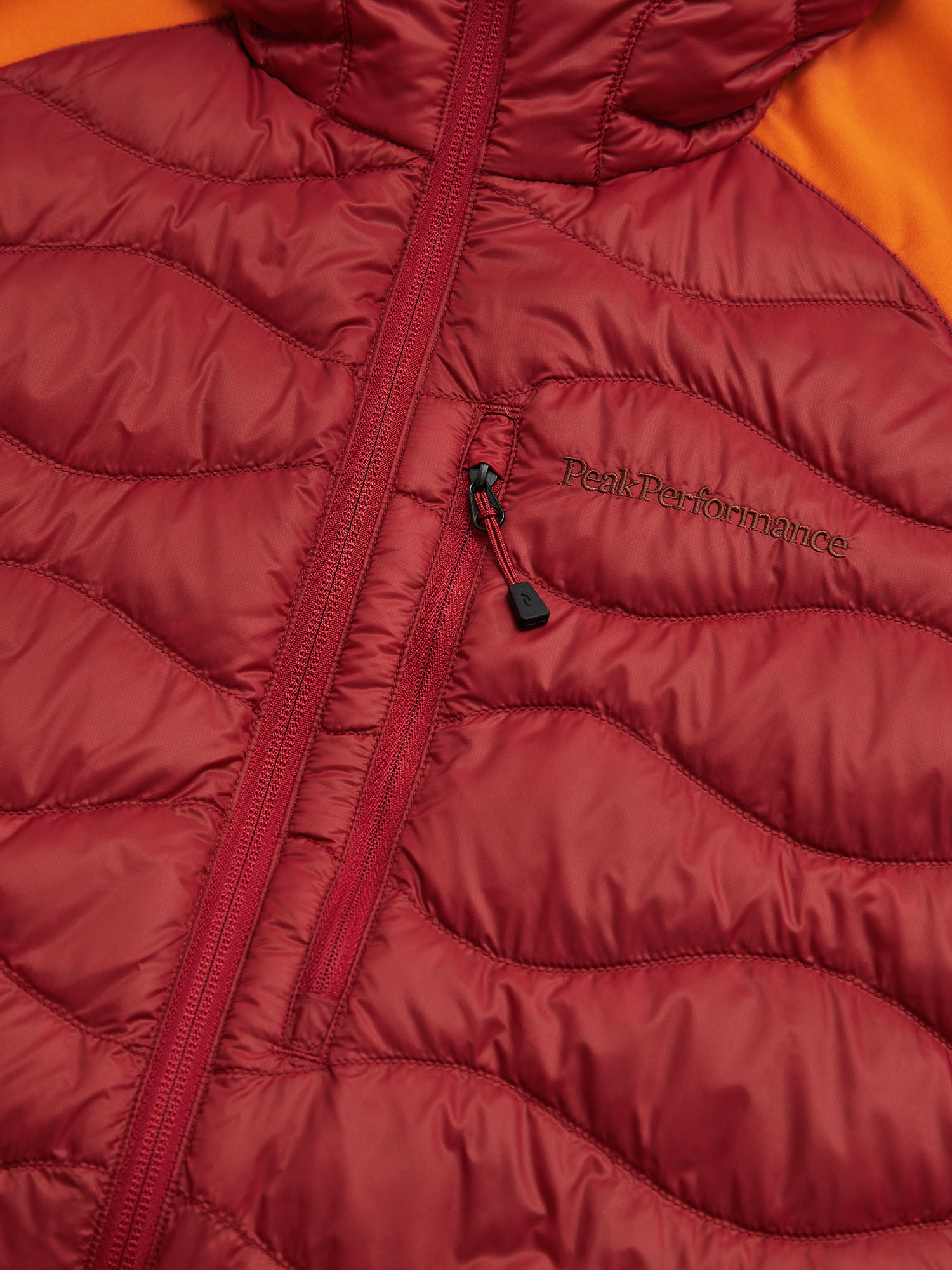 Helium Down Hybrid Hood Herre Sundried Tomato/Gold Flame