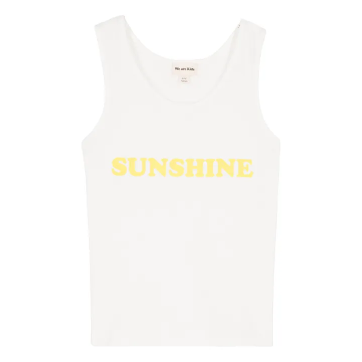 We Are Kids Débardeur Marcel Sunshine Coton Bio | Blanc