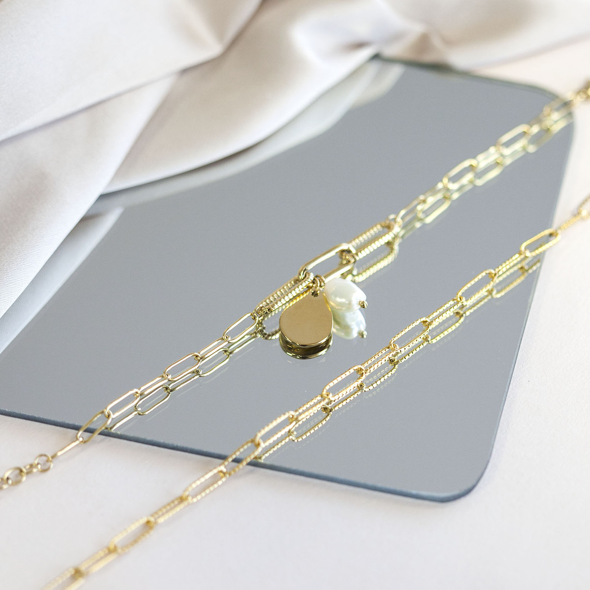 Bracelet acier jaune 20 cm