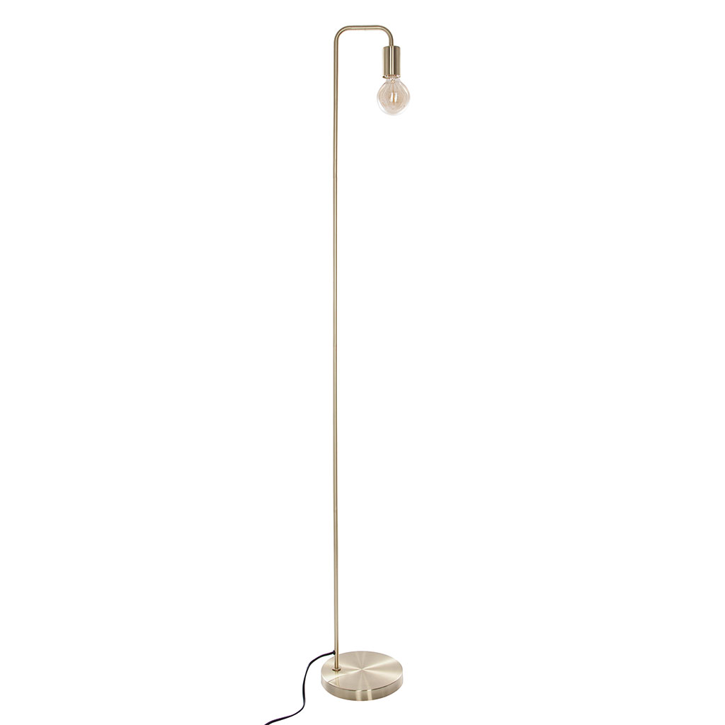 Lampadaire de salon long pied avec socle dorée chic H 150cm