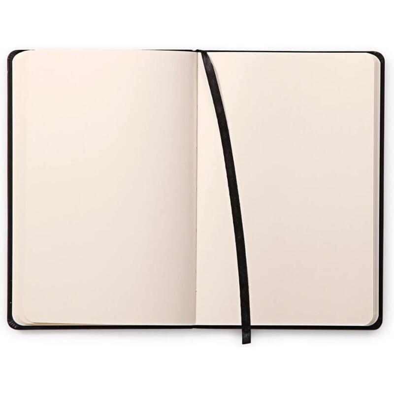 Webnotebook A5 192 pages uni papier ivoire 90g fermeture élastique - Noir