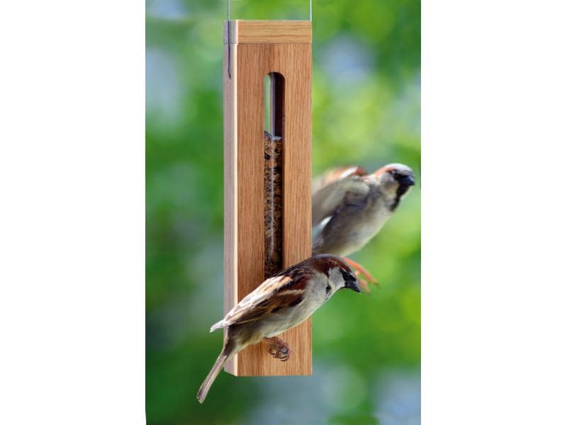 LUXUS-VOGELHAUS Futterspender für Wildvögel, 5 x 5 x 23 cm, Futtersäule zum Aufhängen