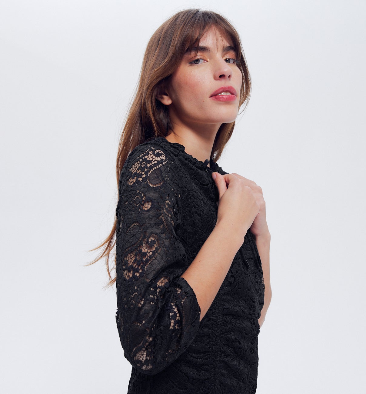 Robe en dentelle Femme - Noir