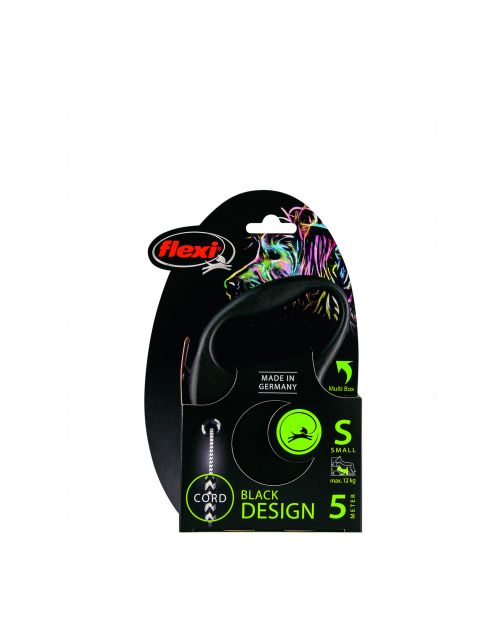 Flexi Black Design Koord S 5 m - Hondenriem