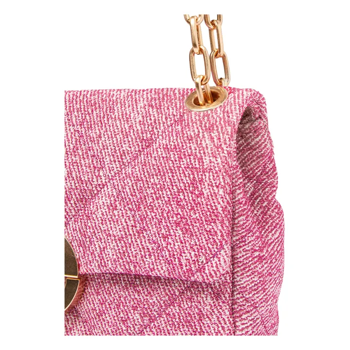 Vanessa Bruno Sac Nano Moon Effet Denim Délavé | Rose fuschia