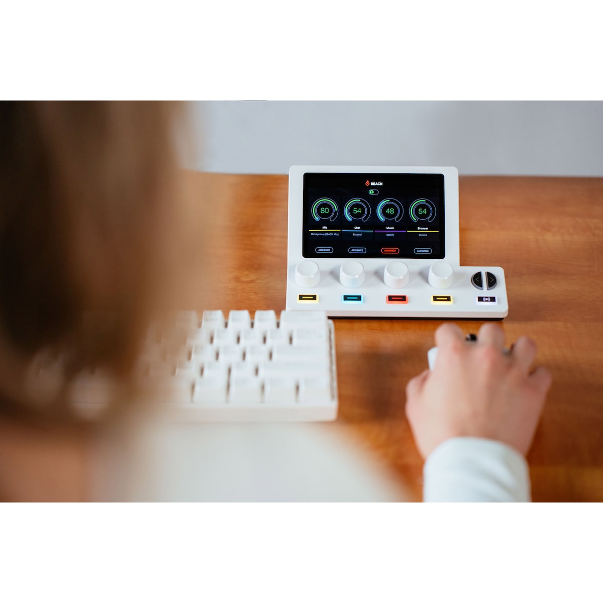 Beacn Mix Create lydkontroller (hvit)