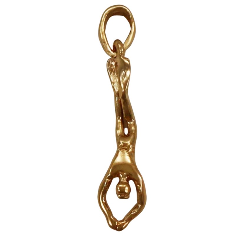 Pendentif plongée en apnée pendentif apnéiste - Plaqué or