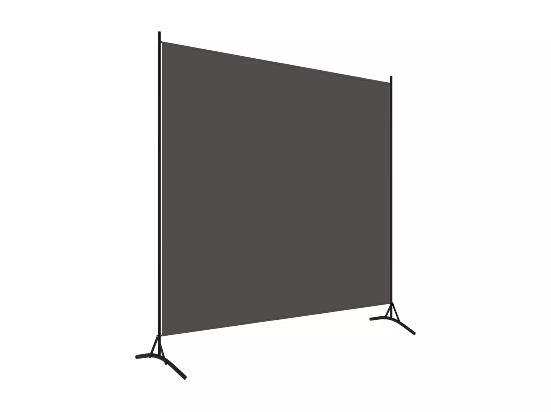 Cloison de séparation anthracite 175x180 cm tissu