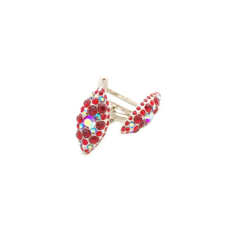 Boutons de manchette, NYX rouge, Cristal Swarovski