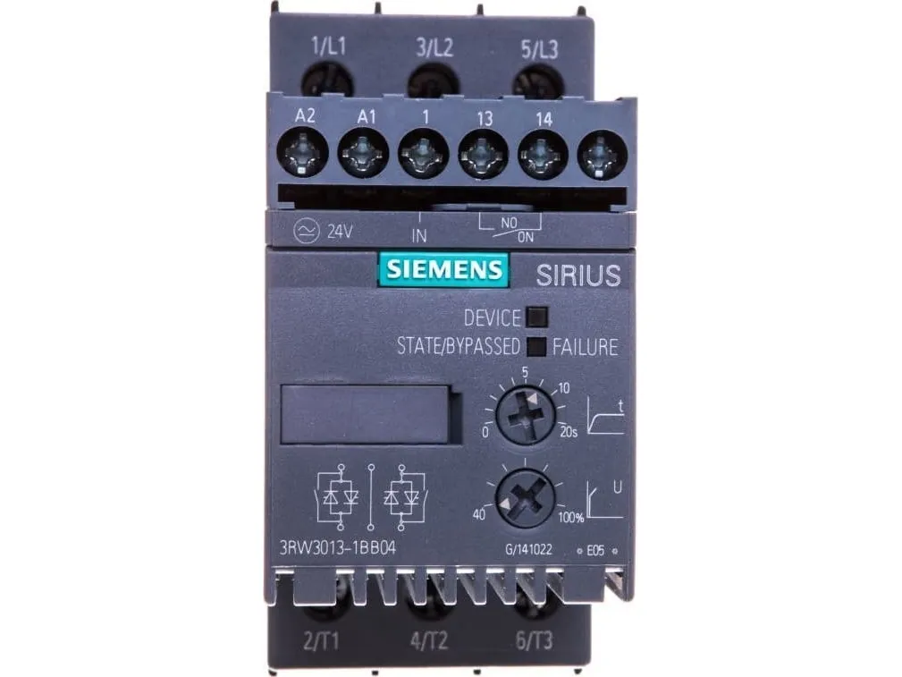 Siemens 3RW3013-1BB04 3RW30131BB04 Enhed til blød start Motorydelse ved 400 V 1.5 kW 480 V Nominel strøm 3.6 A