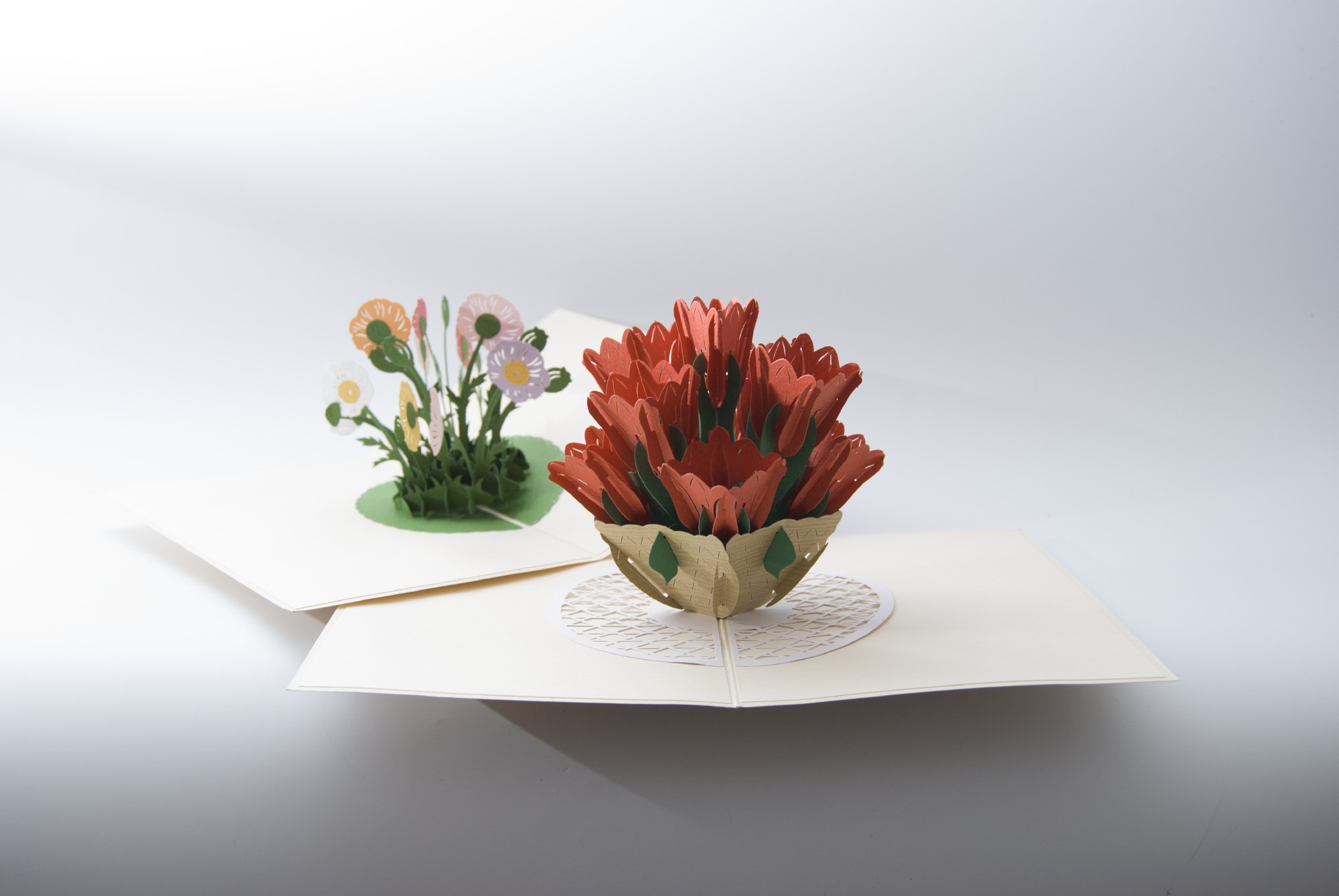 Pop-Up Karte 'Tulpe', rot, L 18 cm, B 13 cm günstig bestellen