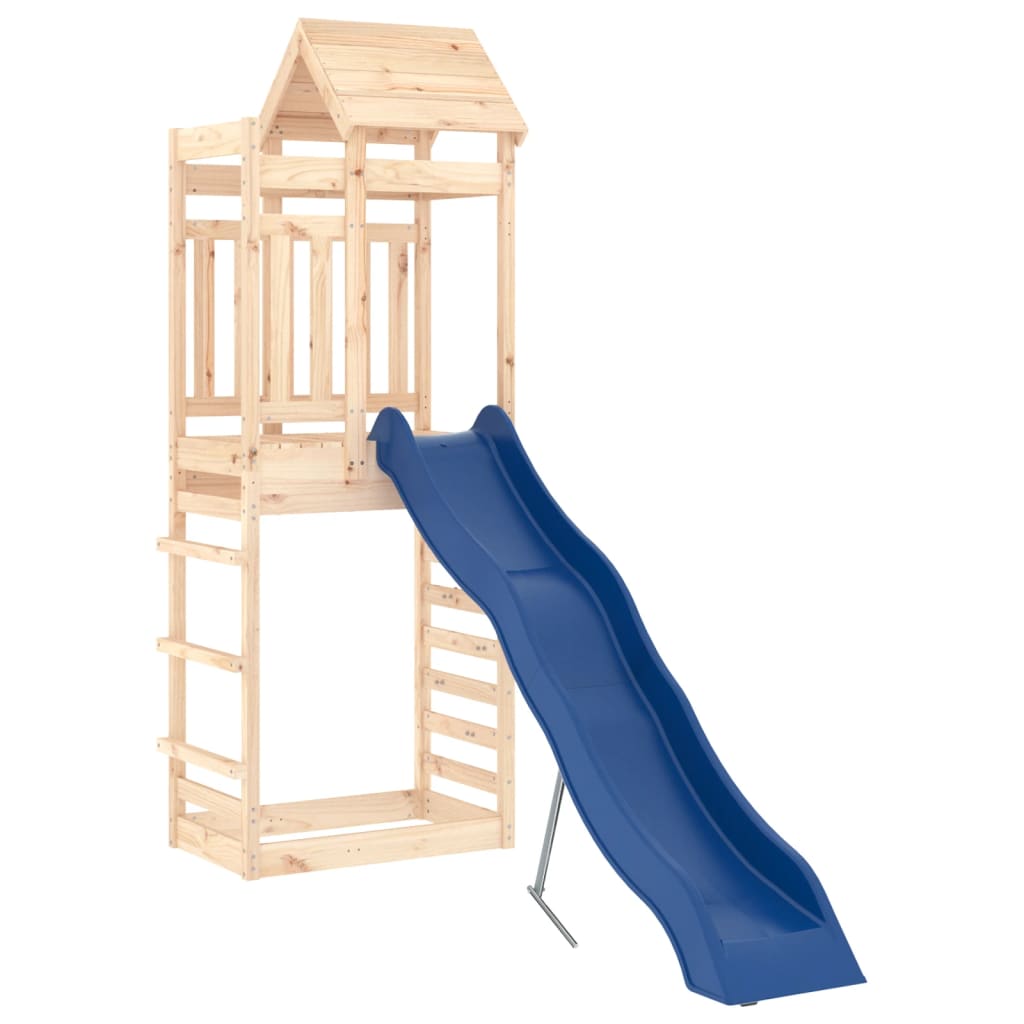Aire de jeux d'extérieur balançoires toboggan portiques robuste jeux jardin 237 x 90 x 239 cm bois de pin massif