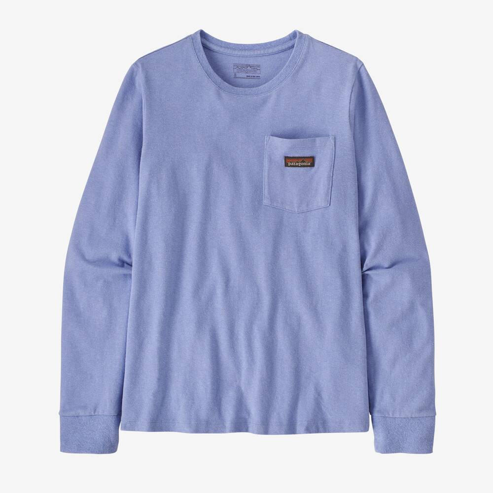 Damen-Arbeits-T-Shirt mit langen Ärmeln und Tasche