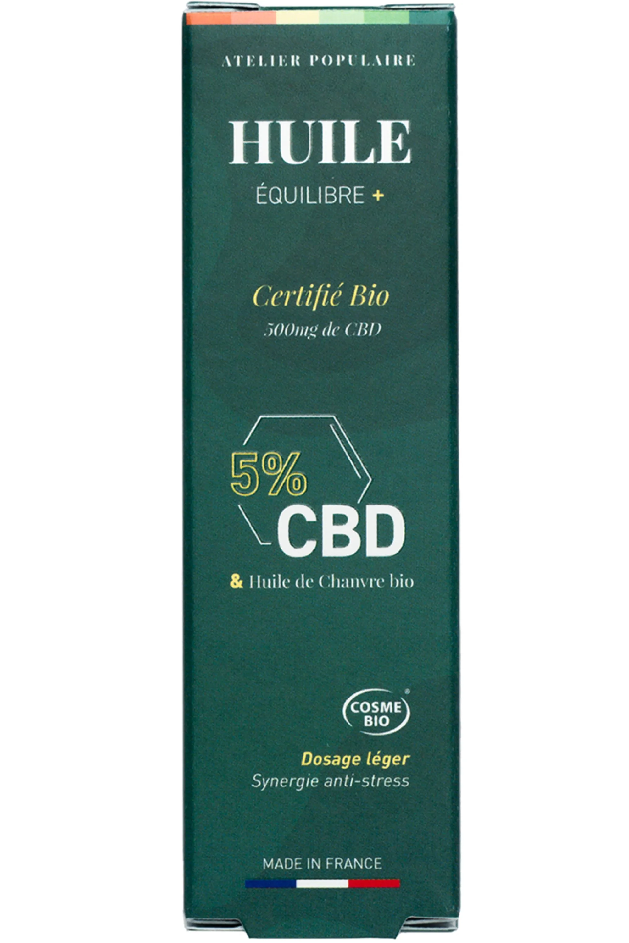 Atelier Populaire Huile sublinguale Equilibre au CBD 5%-10 ml