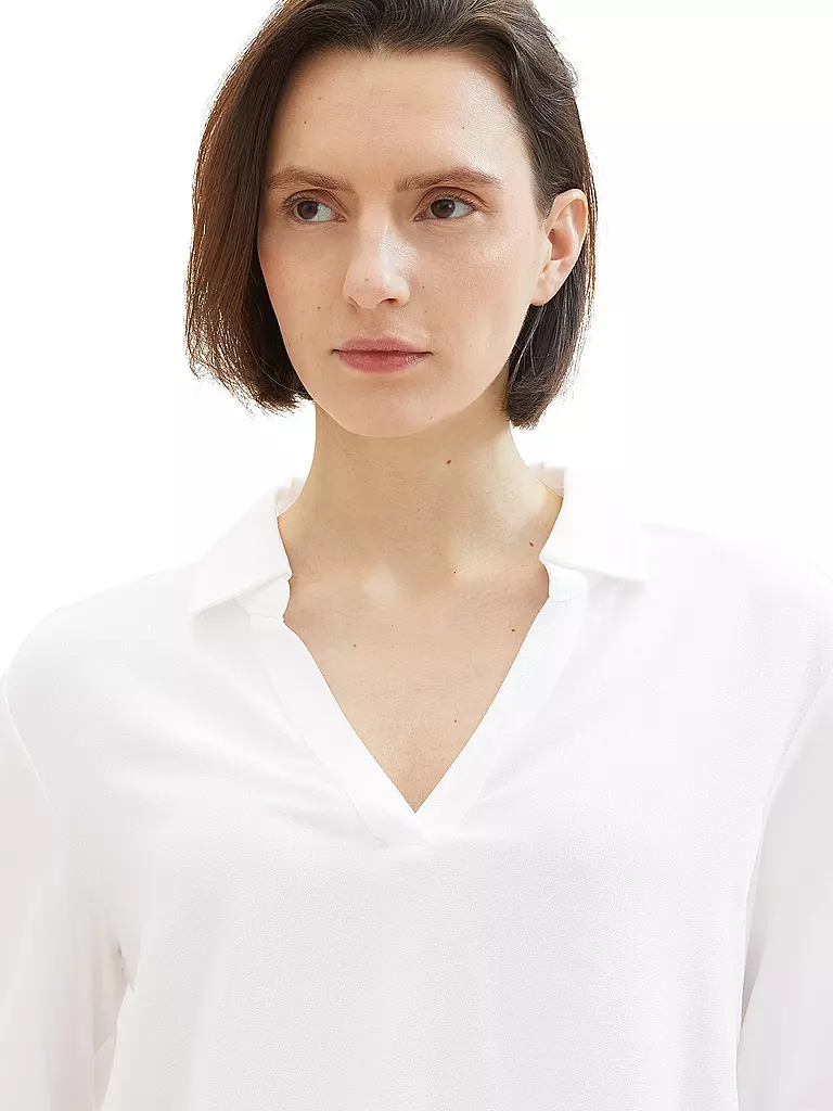 TOM TAILOR Langarmshirt weiss