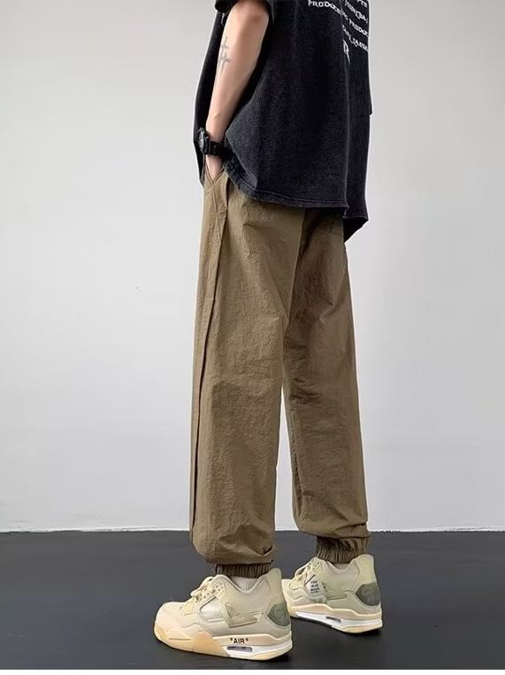 Zoslane - Effen cropped harembroek met trekkoordtaille