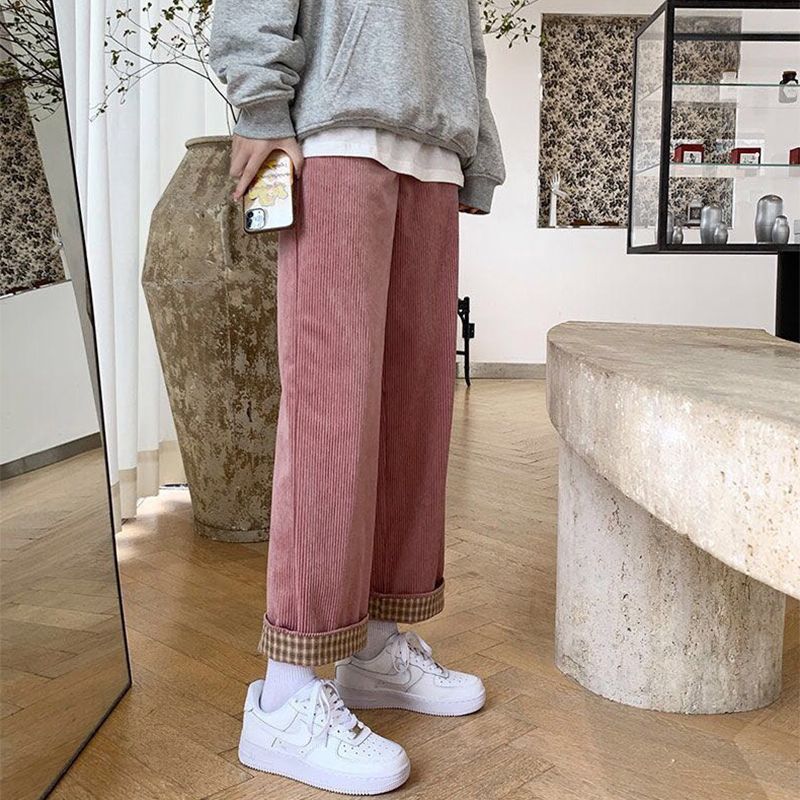 Everose - Corduroy broek met rechte pijpen