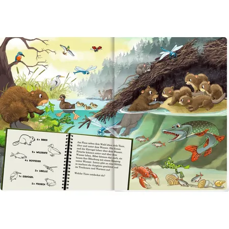Coppenrath Verlag WimmelSuchBuch: Tiere über und unter der Erde (Buchbonus)