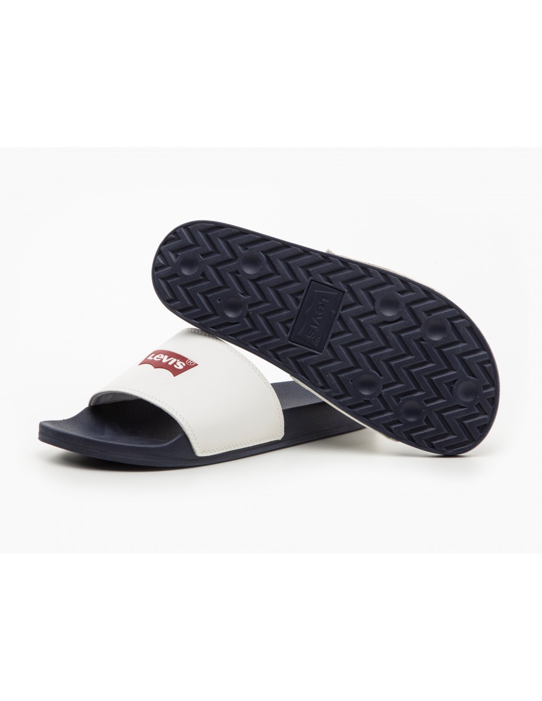 levi's Claquettes Homme June Batwing blanc/bleu