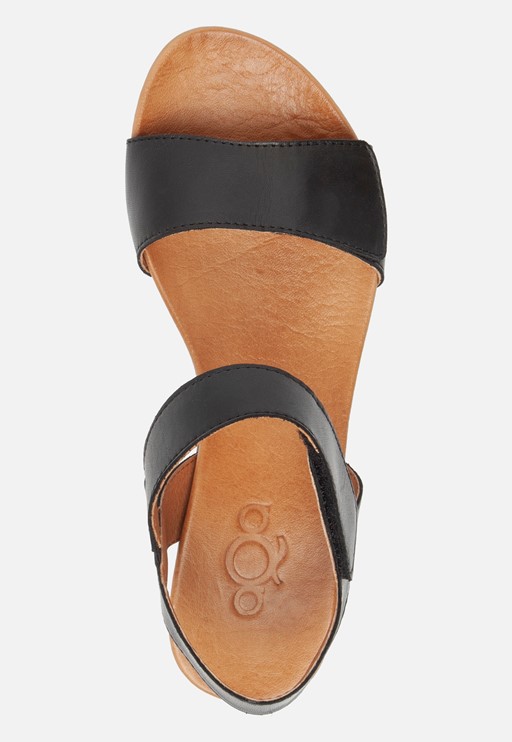 Aqa Sandalen zwart Leer