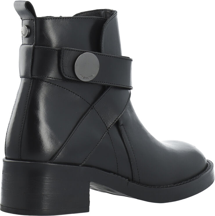 Cashott CASJOSEFINE Zip Boot Leather Black