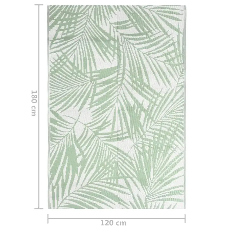 vidaXL - Buitenkleed - Groen - Polypropyleen - 120 x 180 cm