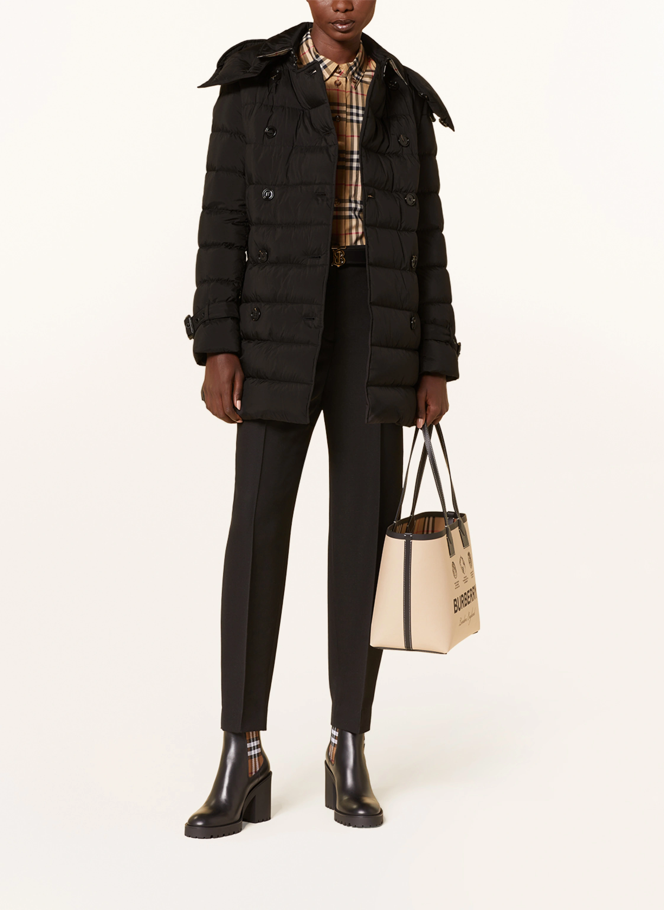 BURBERRY Daunenmantel ASHWICK mit abnehmbarer Kapuze