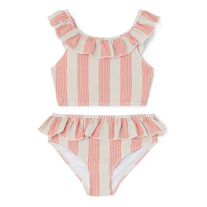 garbo&friends Maillot de Bain Rayé Matières Recyclées | Rose