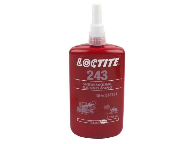 Skruesikring Loctite 243 middel styrke 250 ml