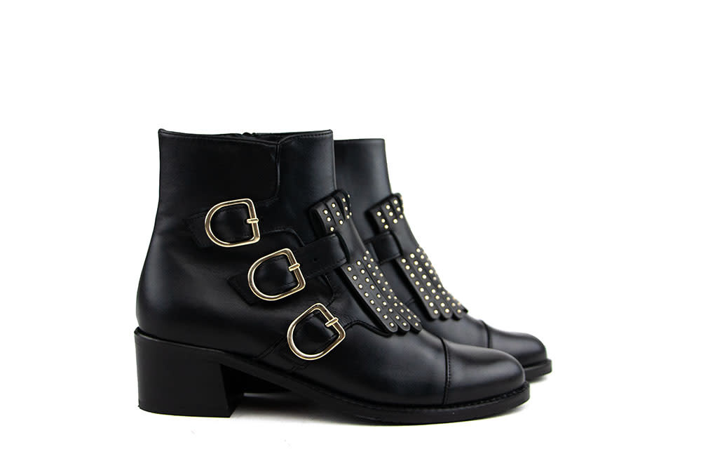 Pertini Enkellaars Studs Cesar Black