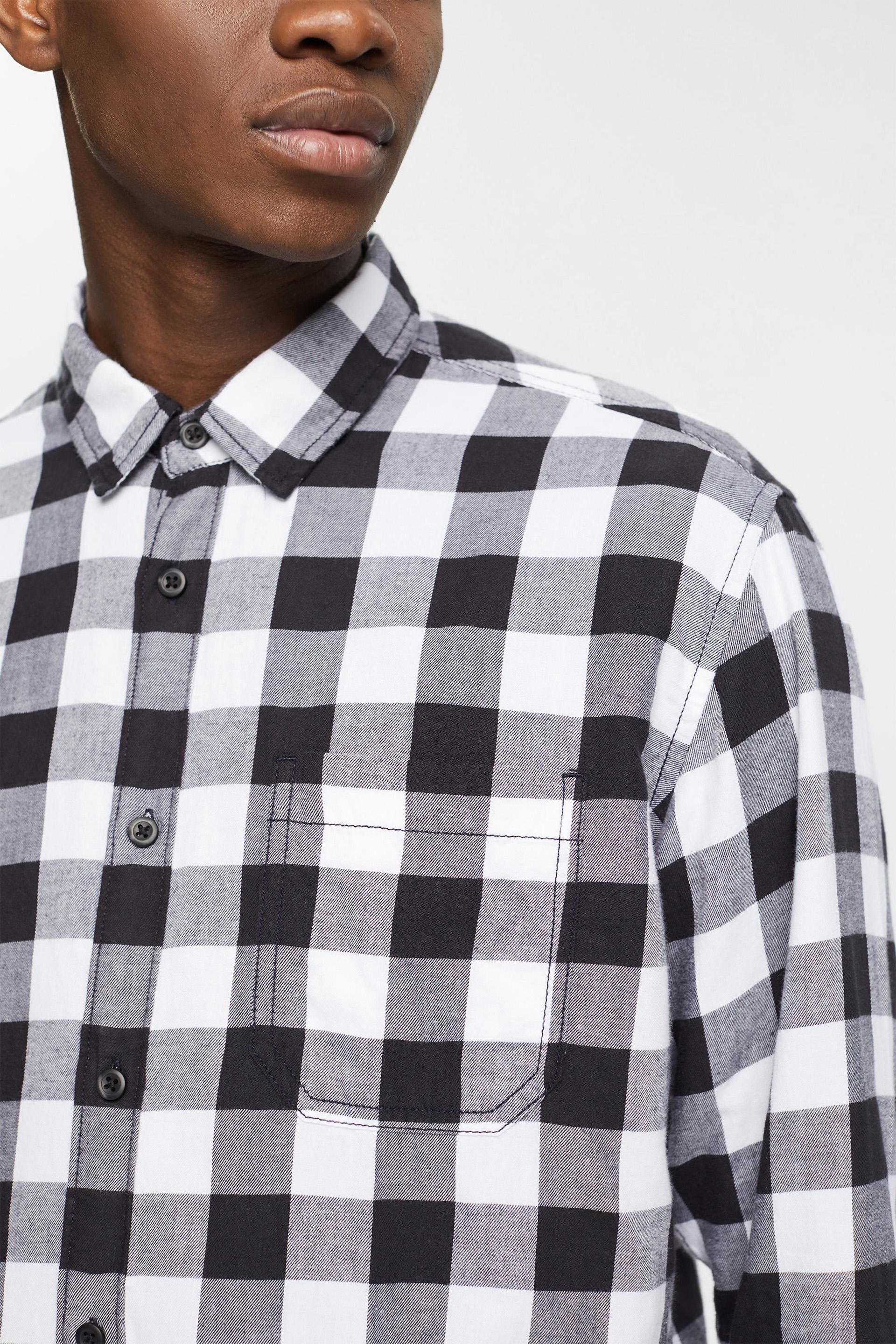 Chemise en flanelle de coton durable à carreaux vichy