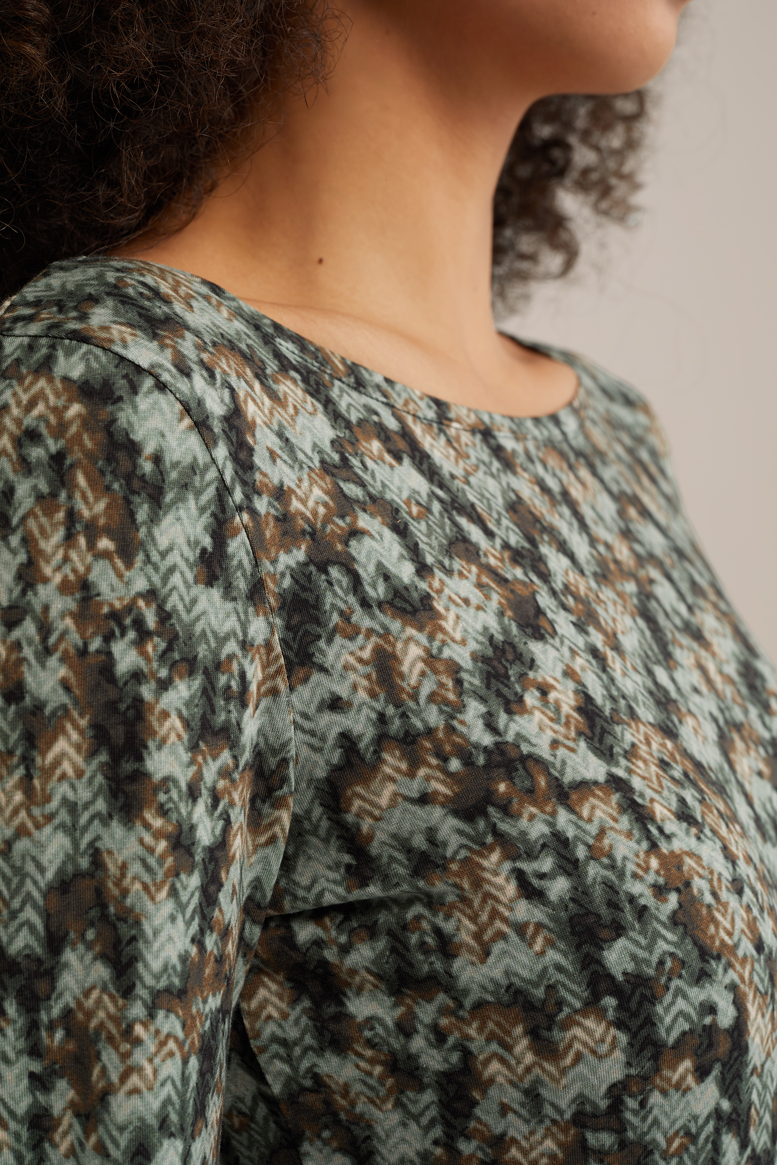 T-shirt met dessin WE Fashion Groen