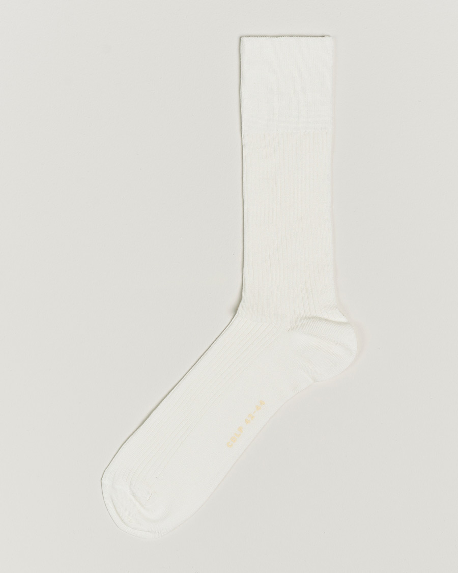 CDLP Cotton Rib Socks White