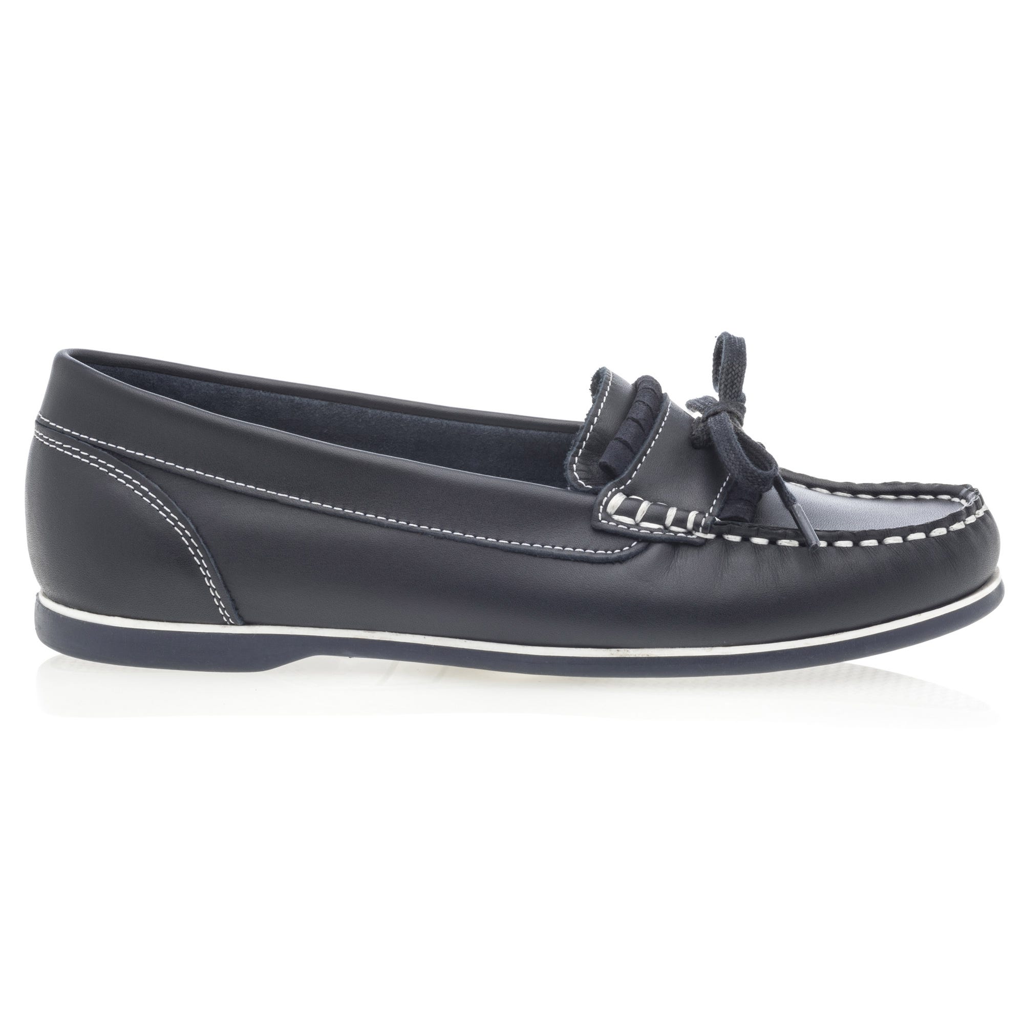 Mocassins Femme en cuir bleu marine