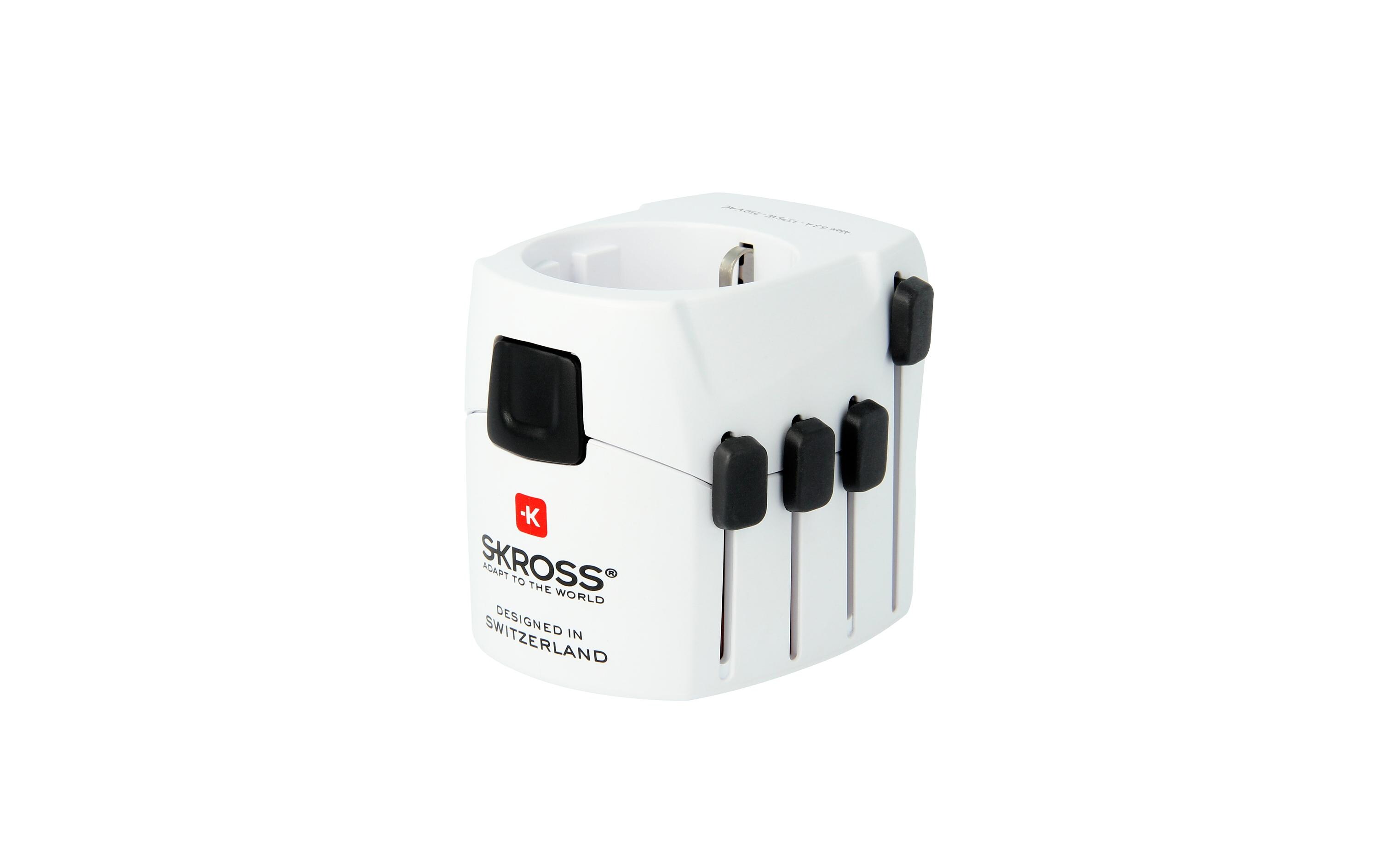 Weltreiseadapter PROKompakter 3-poliger Weltreiseadapter