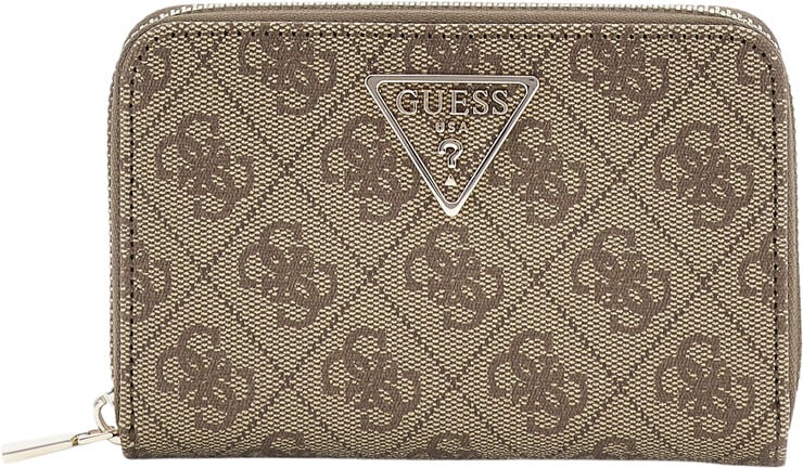 GUESS LAUREL SLG MEDIUM ZIP AROUND Latte logo