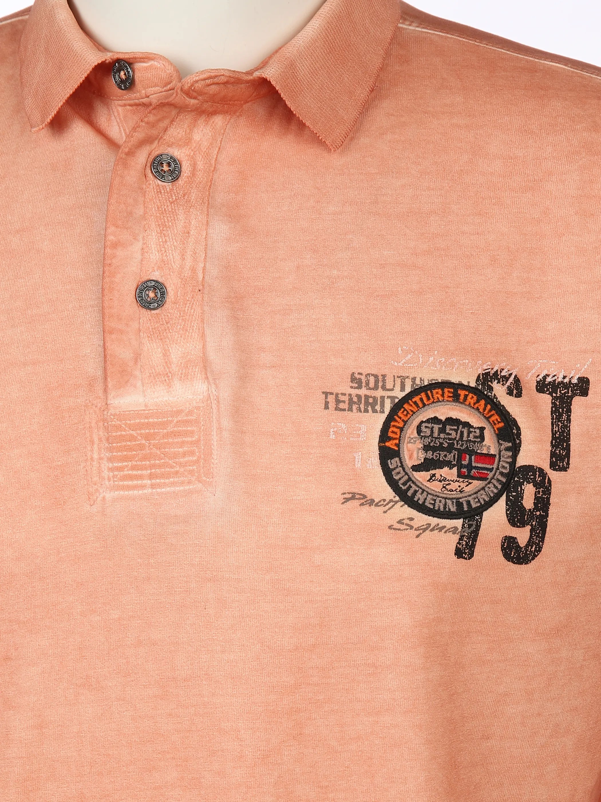 Herren Poloshirt im Used Look