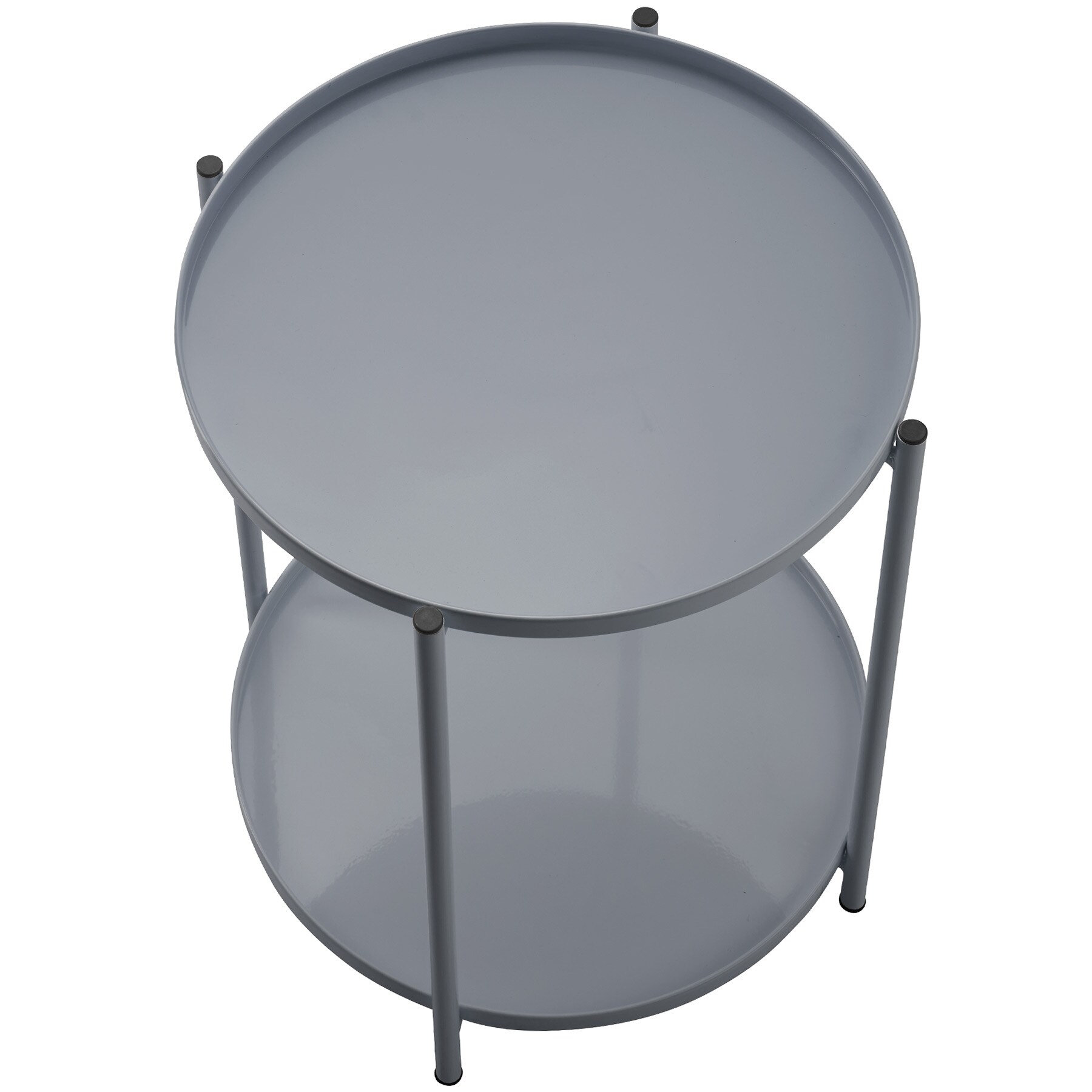 tectake® Beistelltisch, Stahl, filigranes Gestell, 45,5 x 45,5 x 53 cm